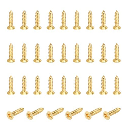 MECCANIXITY 36 Pcs Brass Screws, M3 x 12mm Solid Phillips Flat Head Self-Tapping Wood Screw Fasteners for Woodworking Furniture Repair Photo Frame Drywall Home Appliances - size: M3 x 12mm