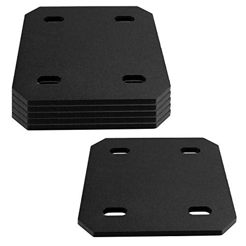 6 Pack Square Mending Plates,Slotted Hole for 1/4" Bolt