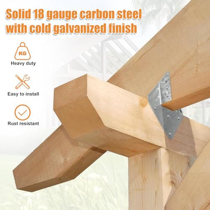 CNQLIS 30 Pcs 18-Gauge Hurricane Ties for Rafter, Galvanized for 2X Joists - size: 18-Gauge