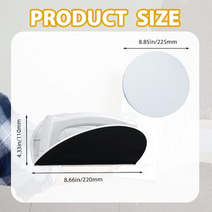 Right Angle Semi-Circular Angle Sanding Tool, Multi-Functional Semi-Round Corner Sandpaper, Self-Adhesive Handheld Micro Detail Sander, 3pcs Sandpaper for Wall