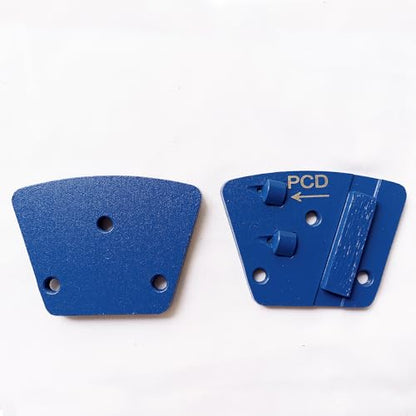 PCD Grinding Disc 3Pcs Trapezoid with Diamond for Concrete Epoxy Removal - style: M6 thread hole-PCD Left