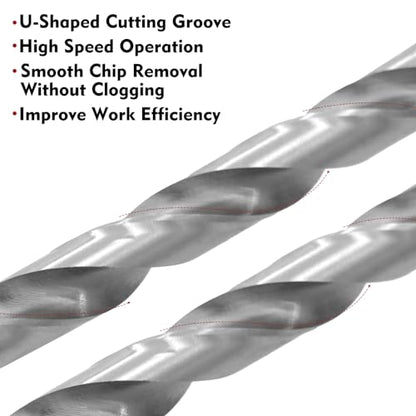 RENYU 2pcs 3/8" Pocket Hole Drill Bit, 1/4" Hex Shank, Depth Stop