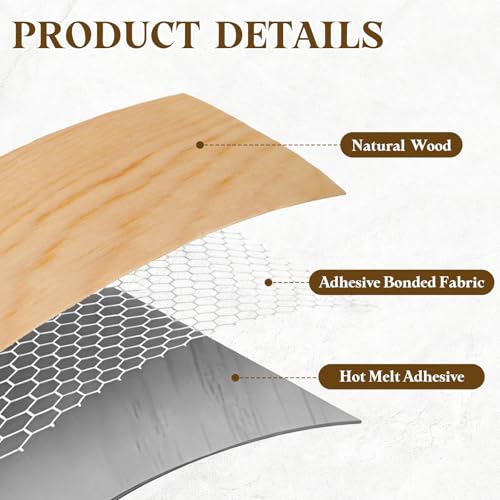 uxcell 5/8 Inch x 49ft Wood Veneer Edge Banding, Pre-Glued Flexible Pine Edging Strips, Iron on with Hot Melt Adhesive Wood Tape for Cabinet Repair and Furniture Restoration - size: 5/8 Inch x 49ft