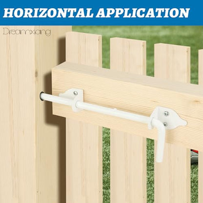 12" Heavy Duty Cane Bolt Gate Drop Rod Fence Hardware Ground Latch Stopper - size: 12 Inch