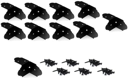OZCO Ironwood 6x6 Post Base Kit, 10 Pack,Black - size: 10 Pack, style: Laredo Sunset 2" High Velocity