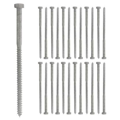 Conquest 1/4"-10 x 5 Lag Bolts, Hot Dip Galvanized, Coarse Threads Hex Head, Corrosion-Resistant for Outdoor, Wood, and Structural Projects (25 Pack) - size: 1/4"-10 x 5"