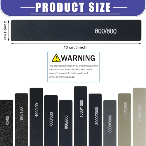 Honoson 10 Pcs Sanding Sticks for Plastic Models, Low Grits, Classic Style - style: Classic Style