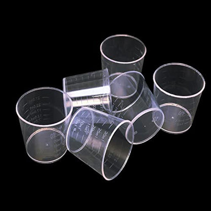 60 Pcs Plastic Graduated Cups, 30ml/1oz Clear Scale Cups