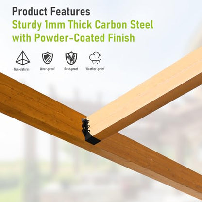 16 Pack 2x6 Joist Hanger Face Mount 20 Gauge Steel Roof Beam Connector - size: 16 PCS, style: 2''X6''