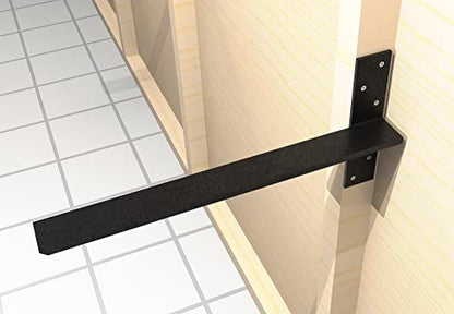 （2-Pack） Free Hanging T Shelf Bracket, Solid Heavy Duty Steel Knee Wall Hidden Granite Countertop Support Floating Bracket Hardware, Universal ,24 Inch , DIY Projects , Screws Included - size: 24