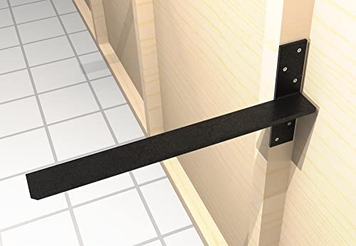 (3-Pack) Free Hanging T Shelf Bracket, Solid Heavy Duty Floating Bracket - size: 12 Inch