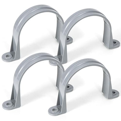 OURU 3 Inch PVC Pipe Straps, 2-Hole Plastic Conduit Clamp, 4PCS - size: 3"
