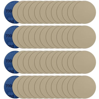 50 Pcs 2" Wet Dry Sandpaper, 7000 Grit, Hook & Loop - style: 7,000 Grit