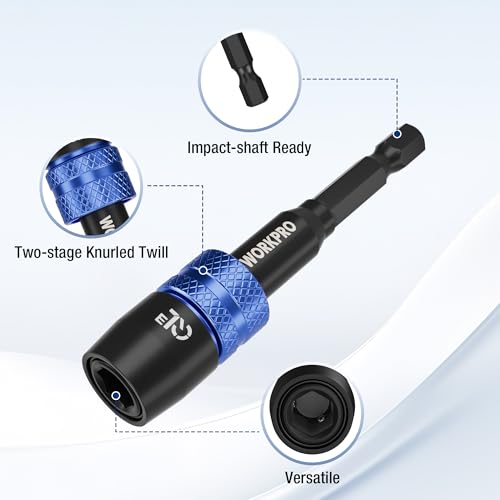 WORKPRO 2-Piece 3" Drill Screwdriver Bit Holder for Impact Driver Bits - style: 3"+3"