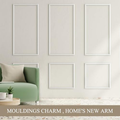 3 Sets Peel and Stick Wall Molding Kit, Premade Wainscoting Panels