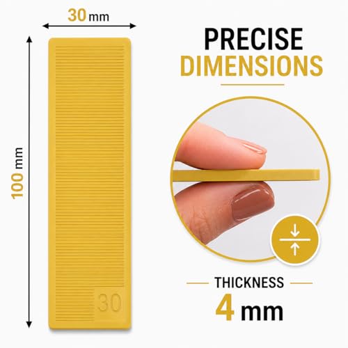 5/32" (4 mm) Plastic Glazing Blocks Glazing Frame Spacer Door Window Frame Packers - size: 5/32" (4mm) Yellow
