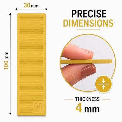 5/32" (4 mm) Plastic Glazing Blocks Glazing Frame Spacer Door Window Frame Packers - size: 5/32" (4mm) Yellow