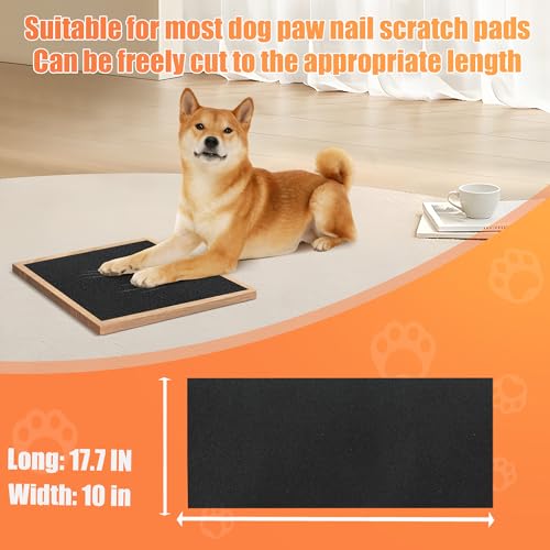 6 PCS Pet Nail Self Adhesive Replacement Emery Paper, 10in*17.7in, Black - color: Black, size: 10in*17.7in
