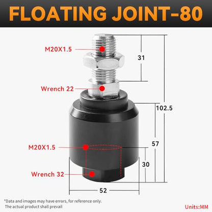 Cylinder Pneumatic FD-80 Accessories M20*1.5 Universal Swing Floating Joint - color: FD, size: 80