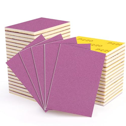 20Pcs Sanding Sponge 220 Grit Wet Dry Soft Foam Hand Sander Block - size: 20pcs 220 Grit, style: Ceramic Sand