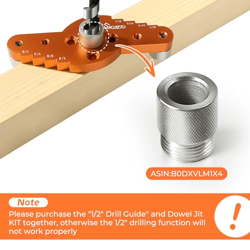 Dowel Jig Kit (& 1/2",1/4", 5/16", 3/8" Drill Bit), Self-centering Scriber
