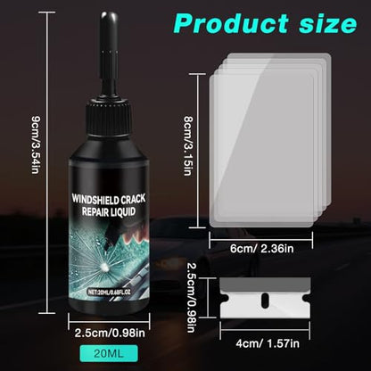 Windshield Repair Kit - 2026 Latest Upgrade Nano Glass Crack Repair Kit, Glass Repair Liquid for Quick Fix Windshields, Windows, Mirrors (2 Set) - style: 2 Set