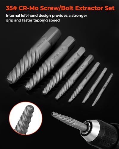 18 Piece Easy Out Screw Extractor Set and Left-Hand Drill Bit Set - color: 18 Pieces
