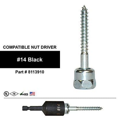 Everflow Sammys 8010957-50 GST 30 3/8 Inch Screw Vertical Threaded Rod Anchor Designed for Wood, Easy to Use, No Pre-Drilling Required, Steel with Zinc Finish, 1/4 x 3 Inch Screw Length - (Pack of 50) - size: Pack of 50