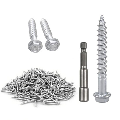 #10 x1-1/2 Structural Connector Screws 500PCS Hex Head Joist Hanger Screws