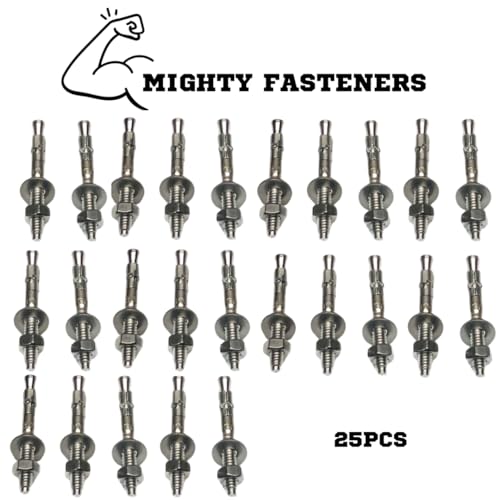 Mighty Fasteners 304 Stainless Steel Wedge Anchors 1/4" X 2-1/4" - 25 Pack - size: 1/4" X 2-1/4"