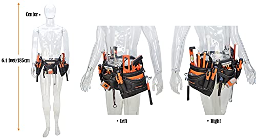 WELKINLAND 18-Pocket Carpenter tool belt, Easy-Access HVAC Tool Belt