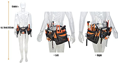 WELKINLAND 18-Pocket Carpenter tool belt, Easy-Access HVAC Tool Belt