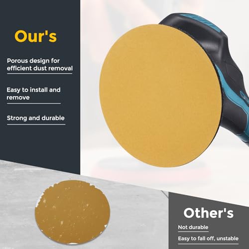 HARFINGTON 100 Pcs 2 Inch Sanding Discs 320 Grit Yellow Aluminum Oxide - size: 2 Inch(320 Grit)