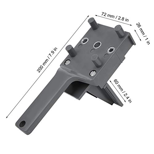 Handheld Dowel Jig Kit - Hole Drill Guide Kit with 6,8,10mm Bits - color: Gray