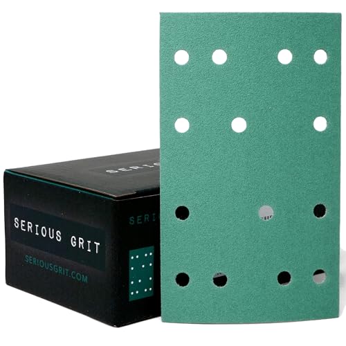 Serious Grit - 3" x 5" (80x133mm) 14-Hole P150 Grit Sandpaper - 50 Pack Box - style: 150 Grit