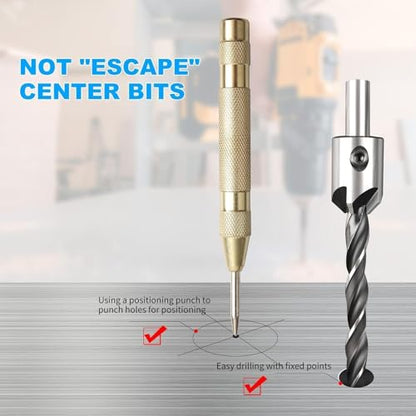 Rocaris 5 Pack Step Drill Bit & 5 Pack Countersink Drill Bit Set with Case