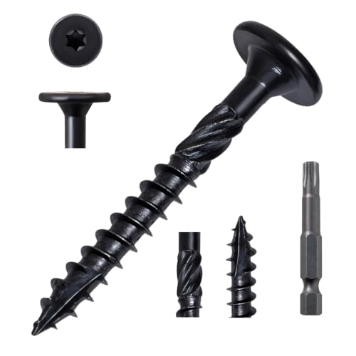 LIONMAX Structural Wood Lag Screws #14 x 2 Inch, 50PCS, Black - size: #14 x 2"