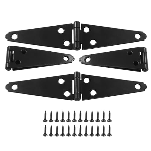 Hordion 4Pcs Strap Hinge Shed Door Hinges, 4 Inch Heavy Duty Gate Hinges - size: 4 Inch, 4Pcs