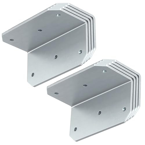 2x4 Inch 90 Degree Corner Bracket, 200 LBS, Galvanized, 8 Pack - color: Galvanized-8PCS