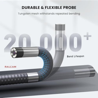 Ralcam Two-Way Articulating Borescope for iPhone&Android - size: 0.33-10FT