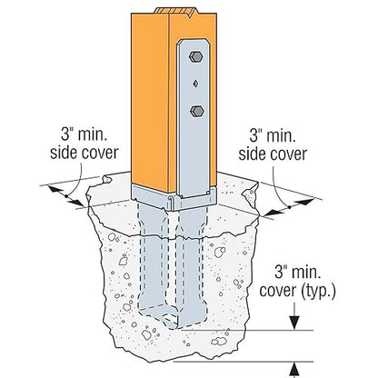 Simpson Strong-Tie CBS66 CBS Galvanized Standoff Column Base for 6x6