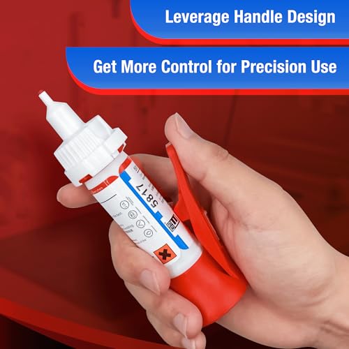 2-Pack 5817 Ultra-Thin Super Fast CA Glue - Non-Whitening Crystal Clear Adhesive with Grip Handle & 10 Micro Tips for Models, 3D Prints (PLA/ABS), Miniatures - Leak-Proof Rotating Nozzle - size: 2-Pack