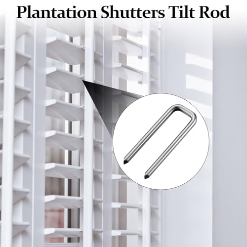 Jetec 40 Pcs Louvers Staples Plantation Shutter,0.6 X 0.19, 0.75 X 0.19 - size: 0.6 x 0.19", 0.75 x 0.19"