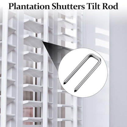 Jetec 40 Pcs Louvers Staples Plantation Shutter,0.6 X 0.19, 0.75 X 0.19 - size: 0.6 x 0.19", 0.75 x 0.19"