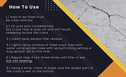 ConSandtrate Concrete Crack Filler - Brown - 2 LB (Single Bottle) for Filling in Concrete Cracks on driveways, walkways and patios - color: brown