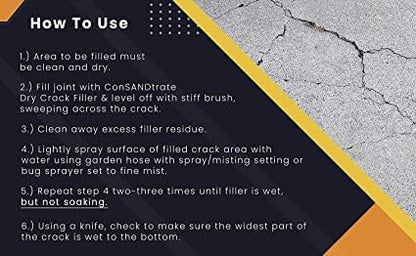 ConSandtrate Concrete Crack Filler - Brown - 2 LB (Single Bottle) for Filling in Concrete Cracks on driveways, walkways and patios - color: brown