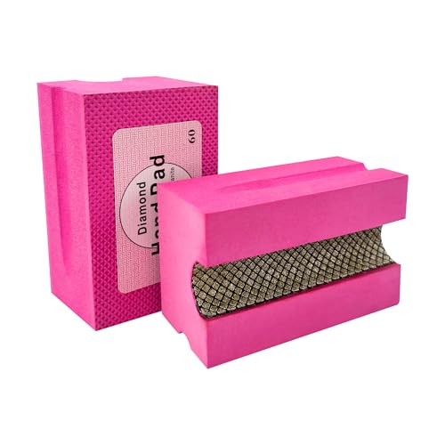 Diamond Hand Polishing Pads,60 Grit Diamond Sanding Pads - color: ROSE RED