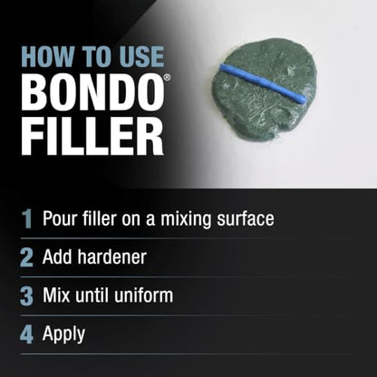 Bondo Bondo-Hair Long Strand Fiberglass Reinforced Filler, 00762, 1 Quart (Pack of 2) - size: 1 Quart (Pack of 2)