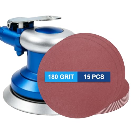 15 Pack 9 Inch PSA Sanding Discs 180 Grit Aluminum Oxide Red - size: 180 grit