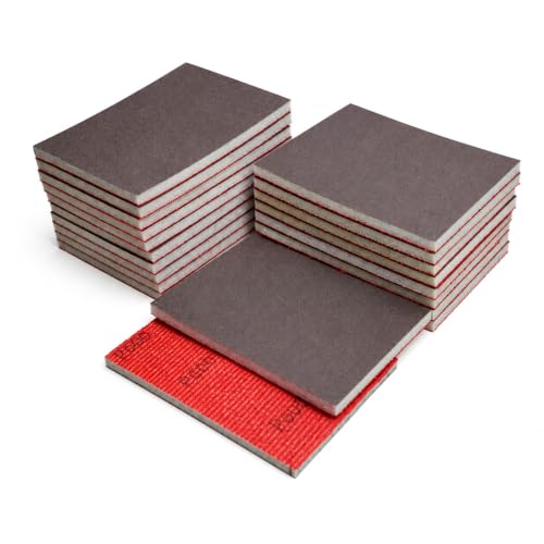 20 PCS Hand Sanding Sponge 400-3000 Grit Sandpaper Assortment, Washable & Reusable Sanding Blocks for Wood, Metal, Drywall, Glazing, Wet Dry Sandpaper for Smooth Finishing (Sanding Sponge)